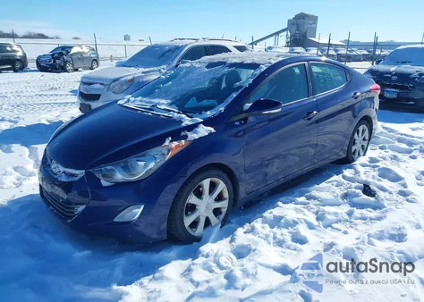 2012 Hyundai Elantra Limited from USA, damaged, VIN 5NPDH4AE8CH089822